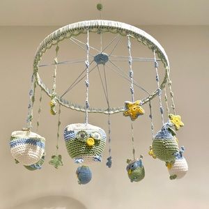 Hand crochet nursery mobile